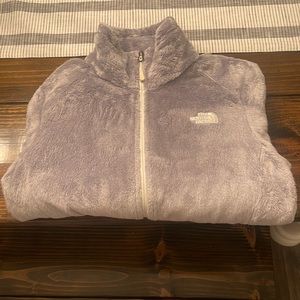 The North face womens fleece jacket silver/gray